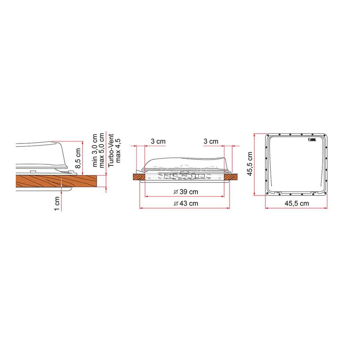 Fiamma Rooflight Turbo-Vent Premium Crystal - Image 3