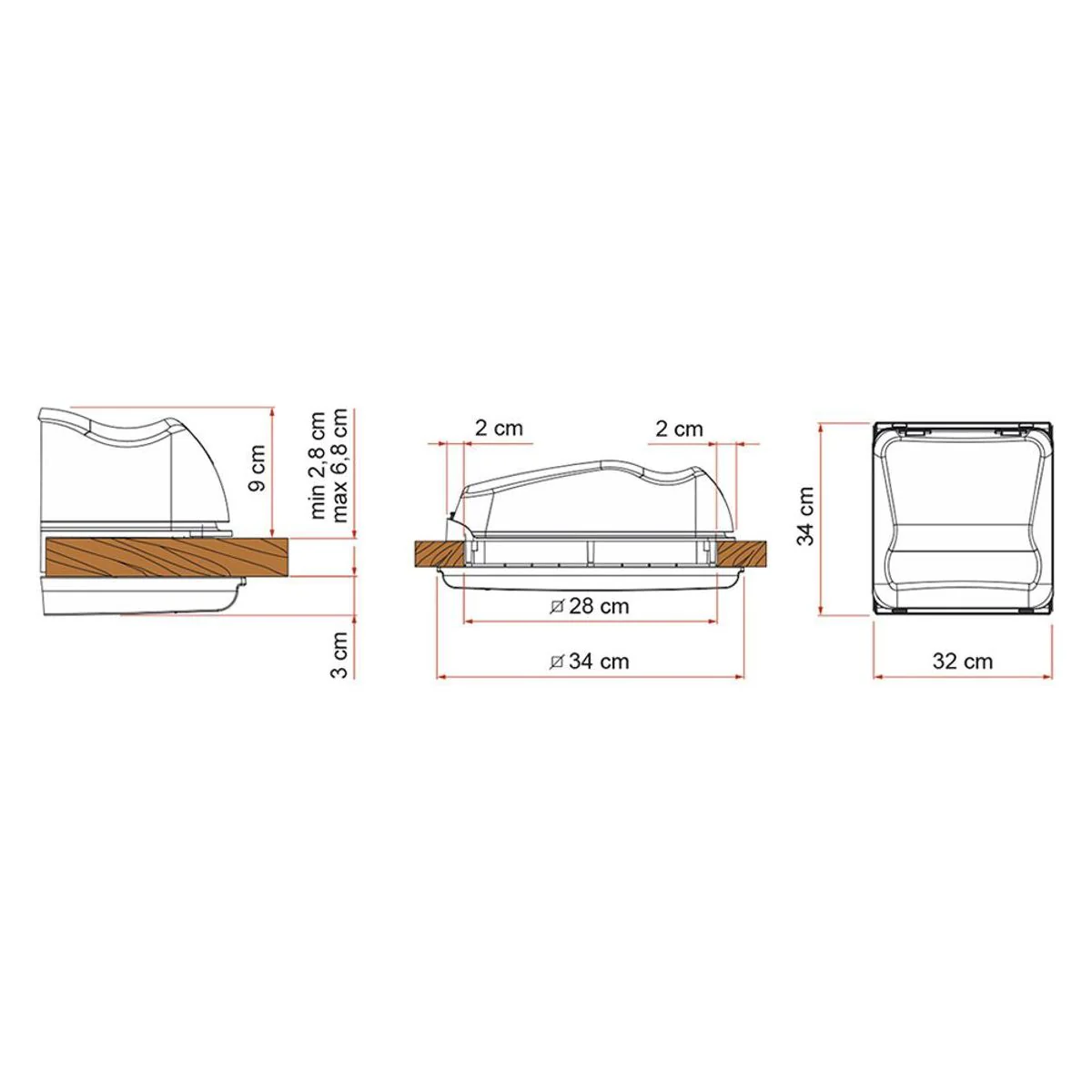 Fiamma Rooflight Vent 28 F Crystal - Image 3