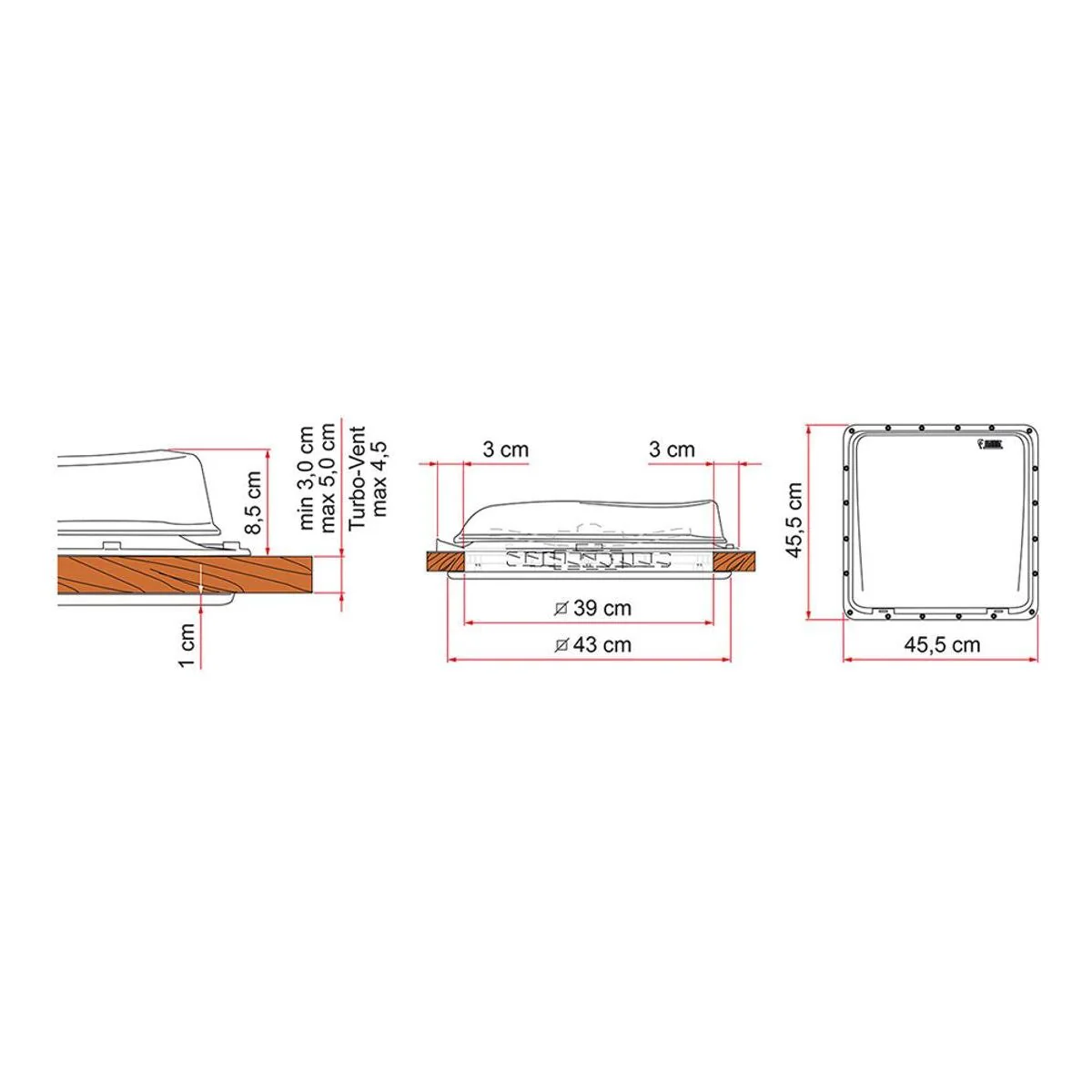 Fiamma Rooflight Vent Crystal for Motorhome Roof Ventilation - Image 3