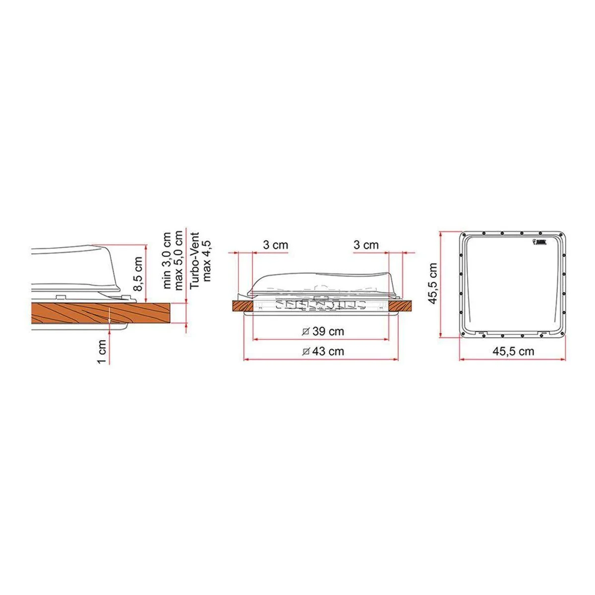 Fiamma Rooflight Vent Crystal for Motorhome Roof Ventilation - Image 6