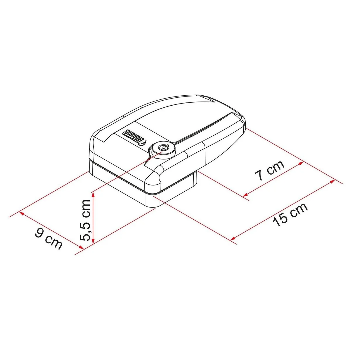 Fiamma Safe Door Frame Grey New 08022-01G - Image 2