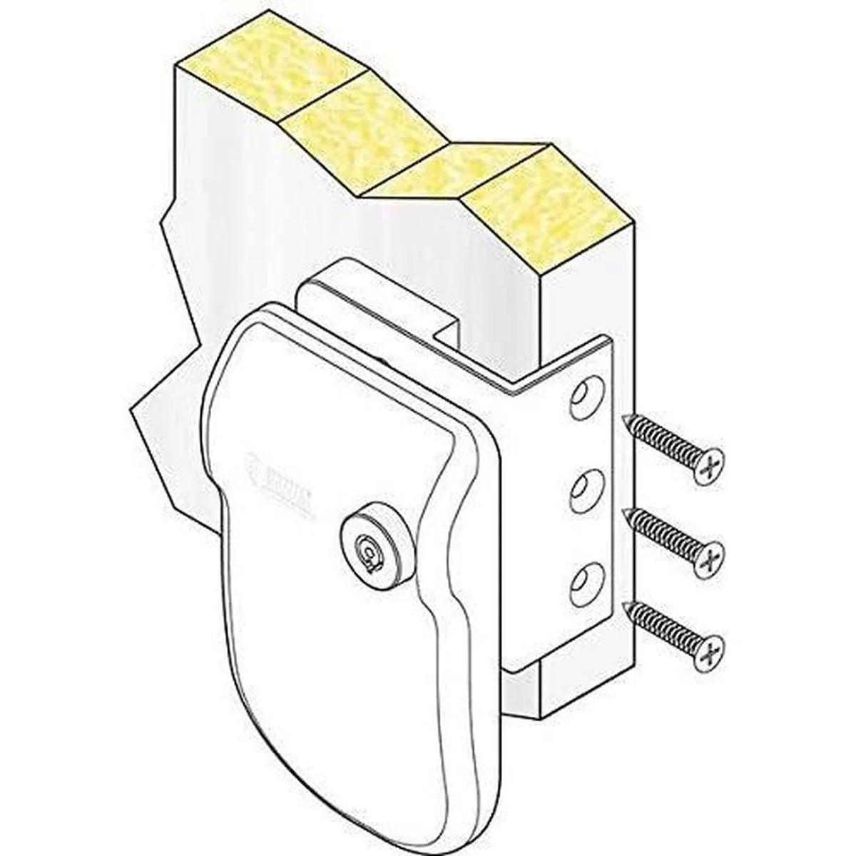 Fiamma Safe Door Frame White Security Lock Caravan Motorhome 08022-01- - Image 4