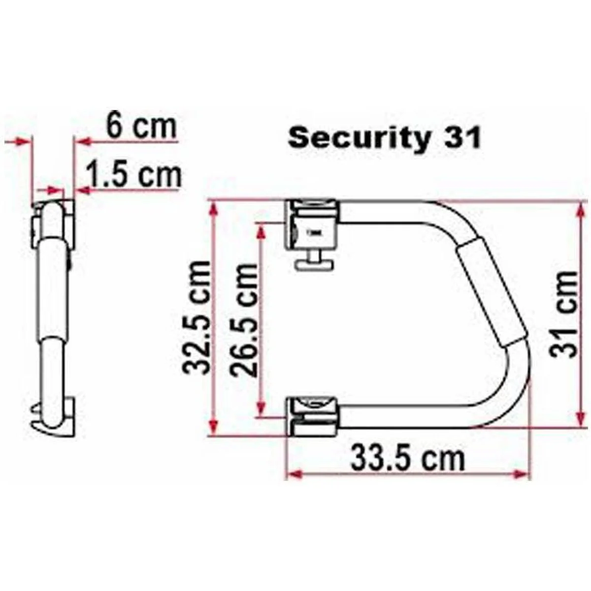 Fiamma Security 31 Door Handle Lockable Secure Caravan Motorhome 03513-01- - Image 2