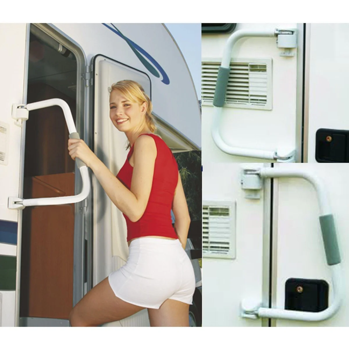 Fiamma Security 46 Door Handle Lockable Caravan Motorhome White 03513A01-