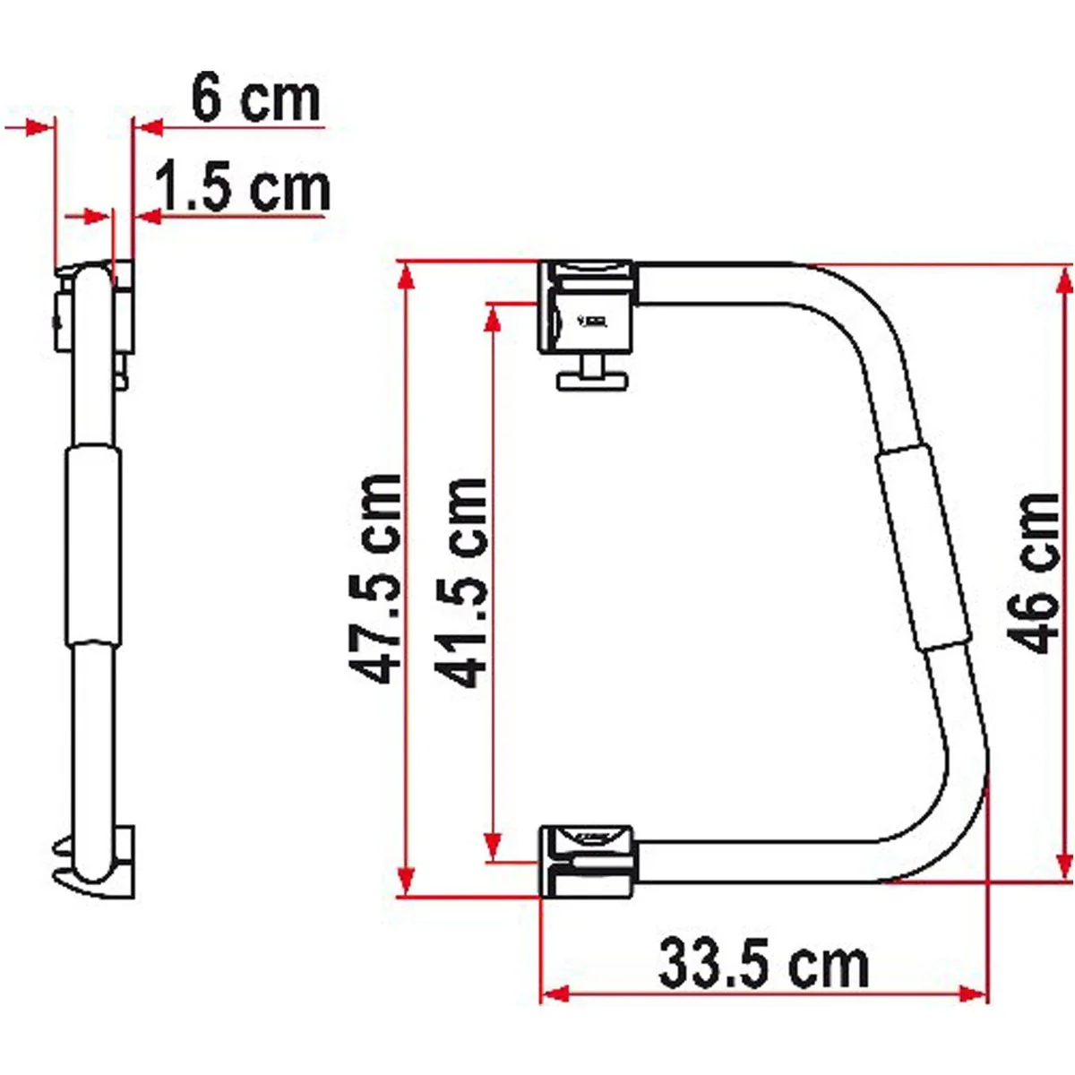 Fiamma Security 46 Door Handle Lockable Caravan Motorhome White 03513A01- - Image 2