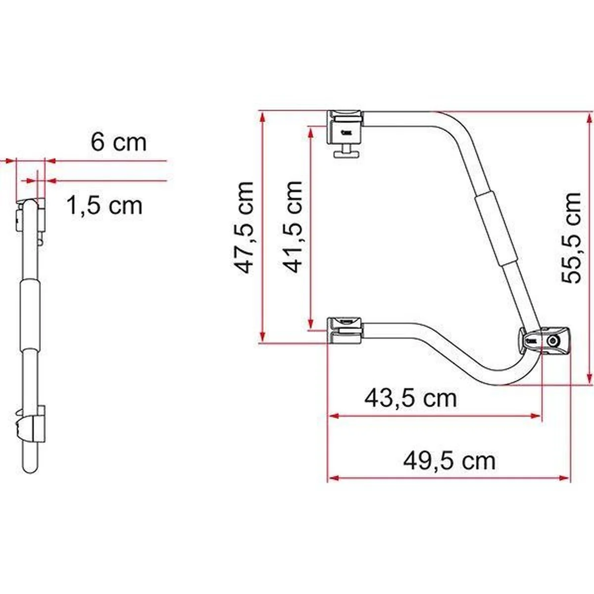 Fiamma Security Handle 46 Pro Door Handle Lock Caravan Motorhome Campervan 03513-04- - Image 2