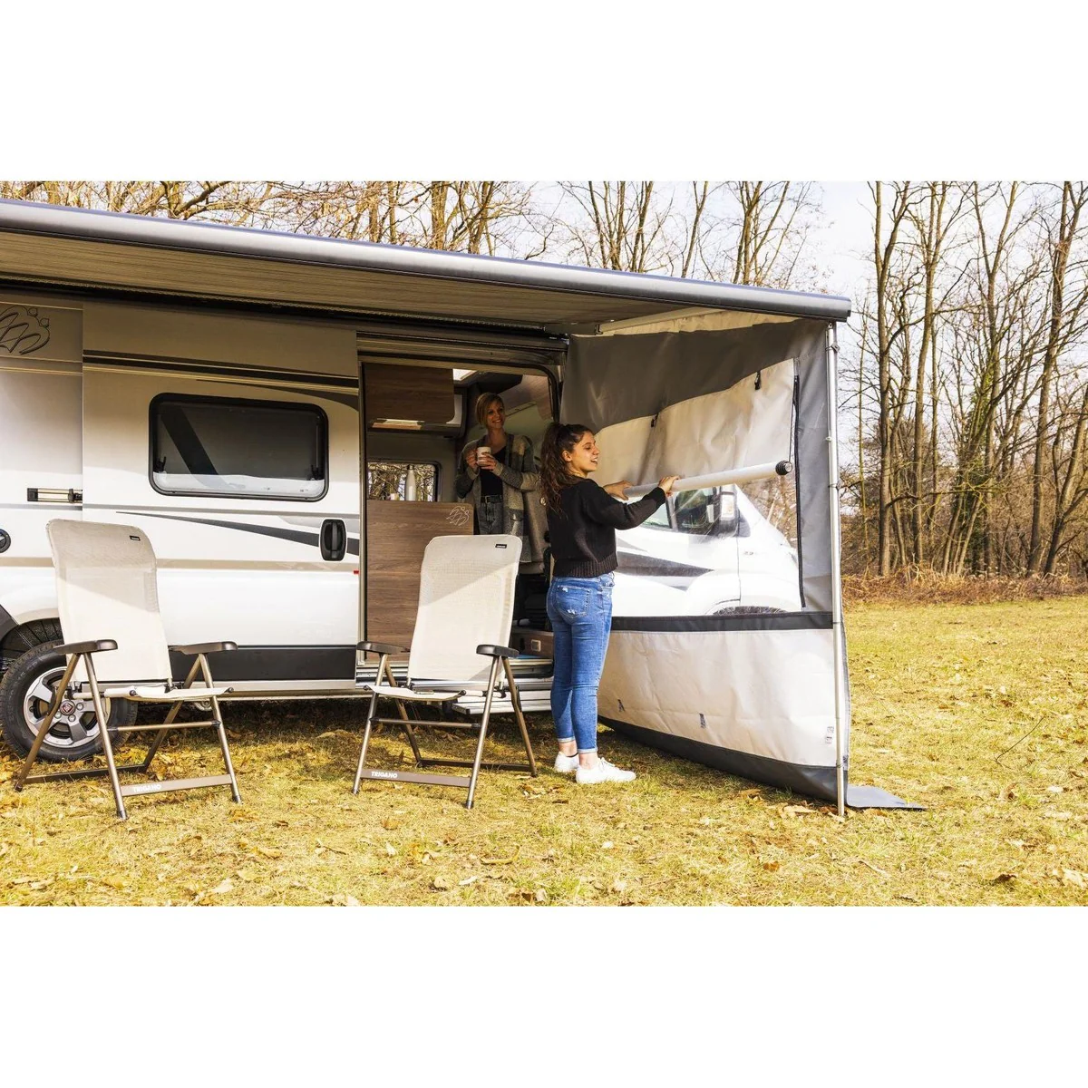 Fiamma Side W Pro Shade Side Panel Right Version For F45S F45L F70 F80S Awnings 07975-01- - Image 2