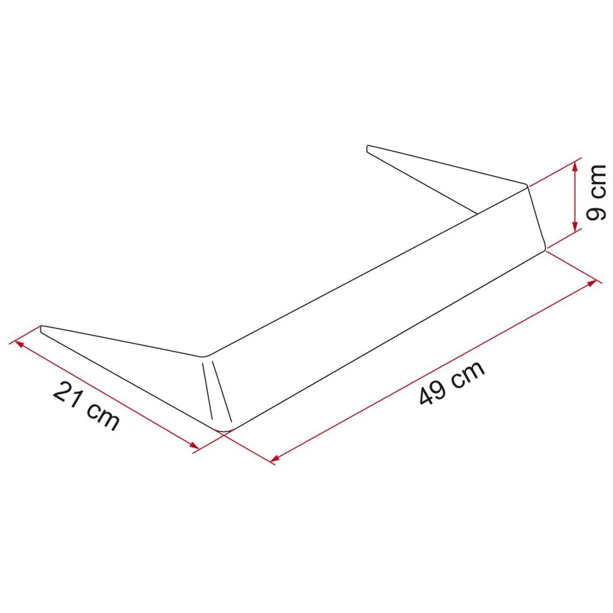 Fiamma Spoiler 40 White for Caravan Roof Spoiler - Image 3