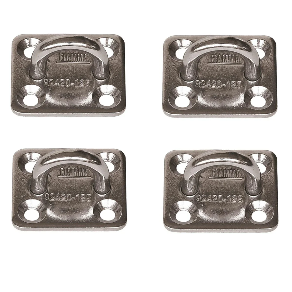 Fiamma Square Plate Kit 4 Pack For Motorhome Garage Securing Hooks