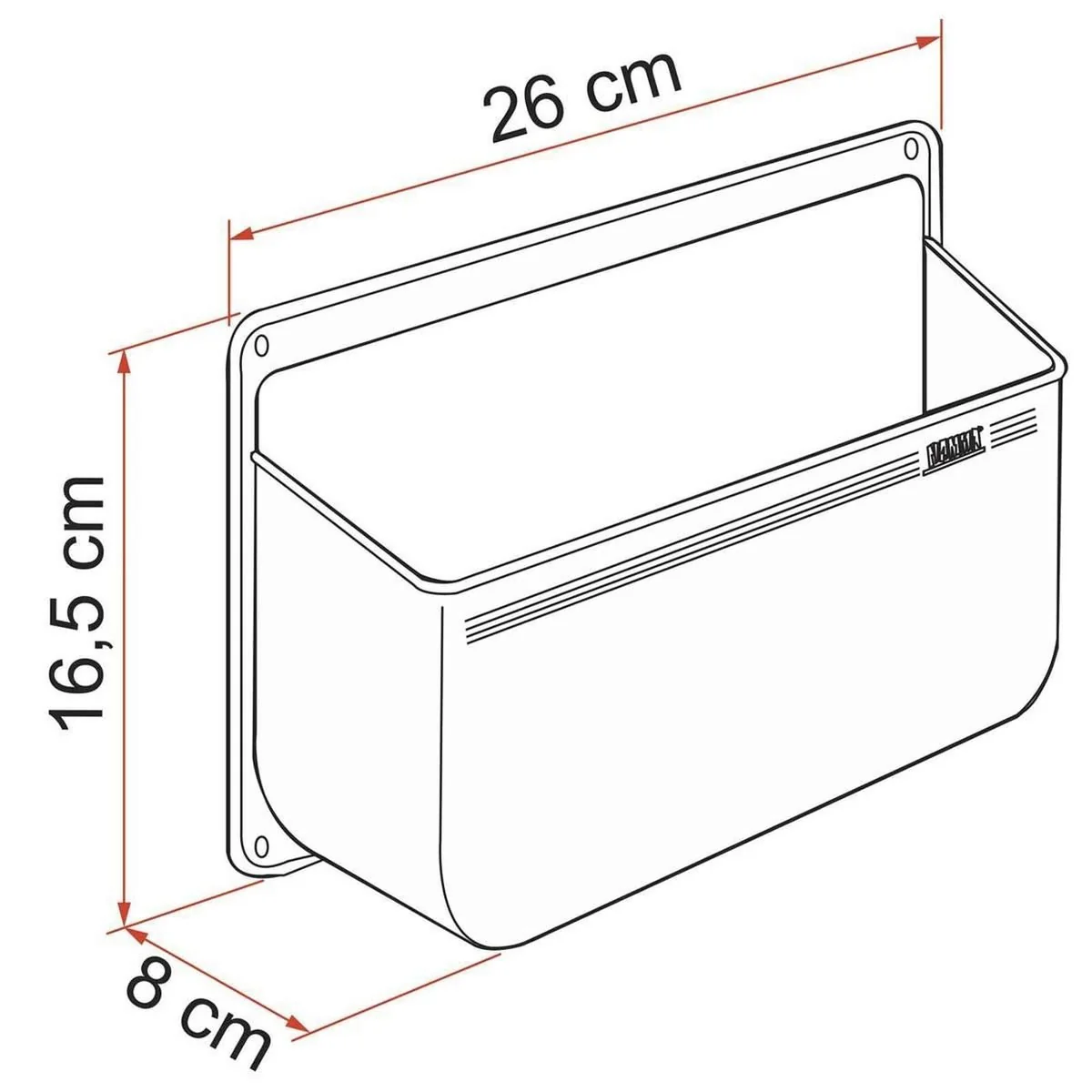 Fiamma Storage Pocket L White (03178-01-) - Image 2