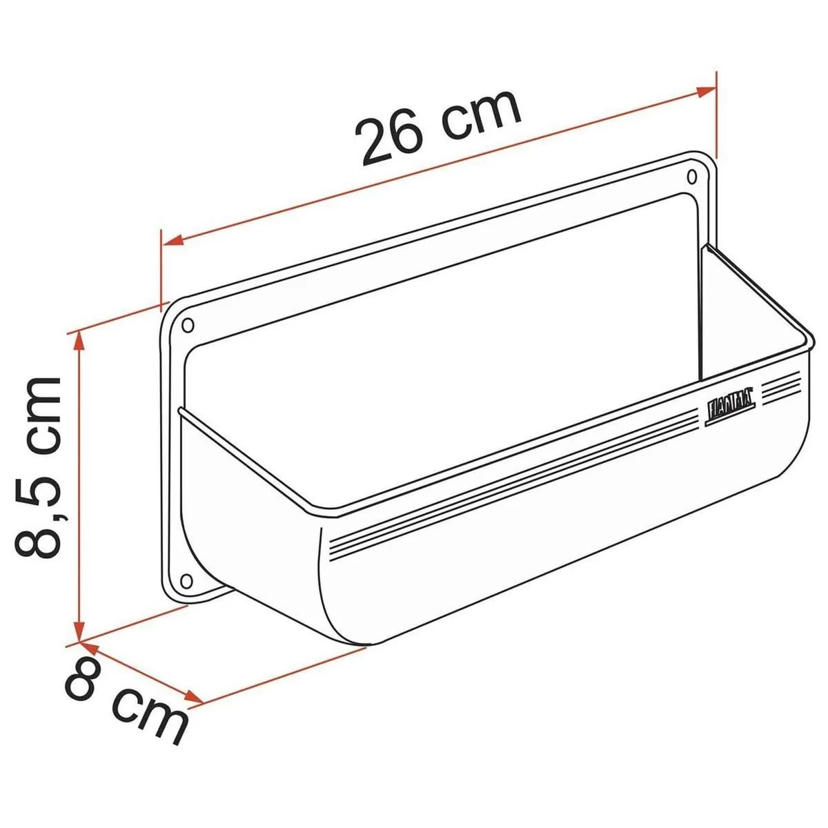 Fiamma Storage Pocket M White (03177-01-) - Image 2