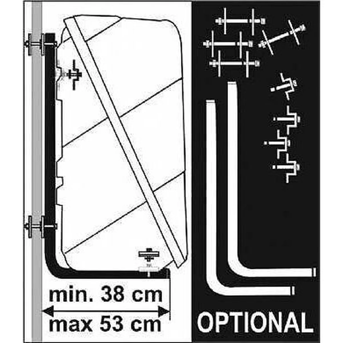 Fiamma Ultra Box Mounting Bracket Rear Wall Kit Caravan Motorhome Installation
