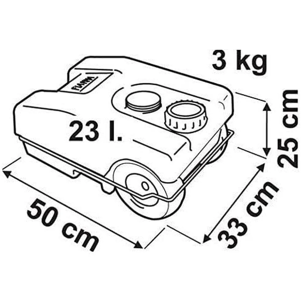 FIAMMA WASTE WATER ROLL TANK 23L motorhome, campervan, caravan 02428A01-