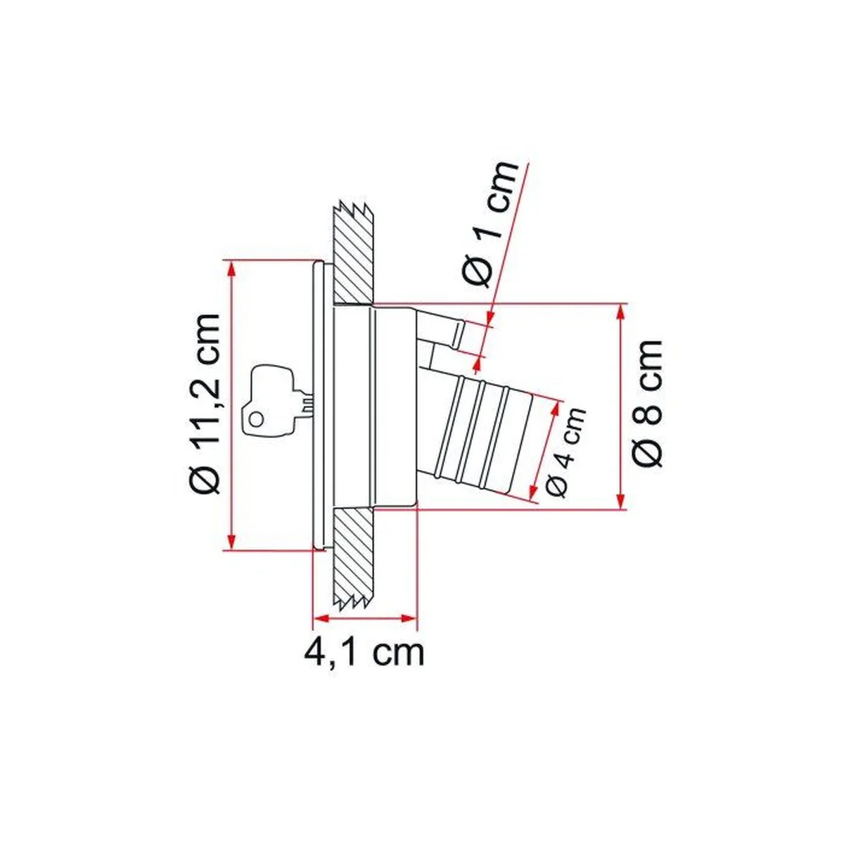 Fiamma Water Filler Cap Assembly Black - Image 2