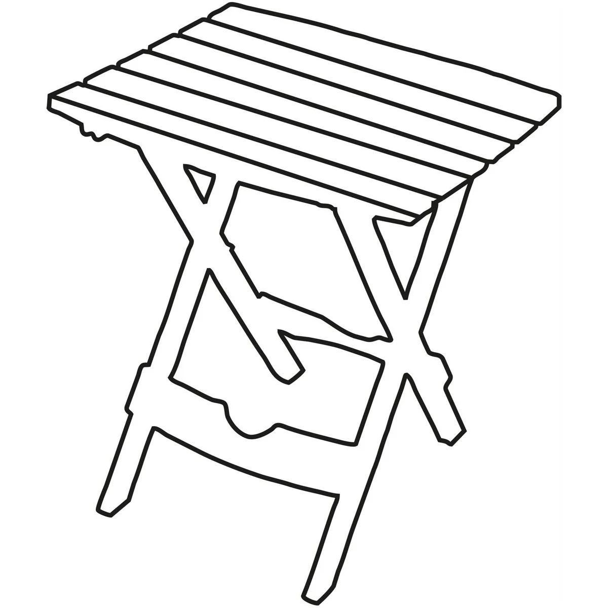 Fleetwood slatted side table F0020G - Image 2