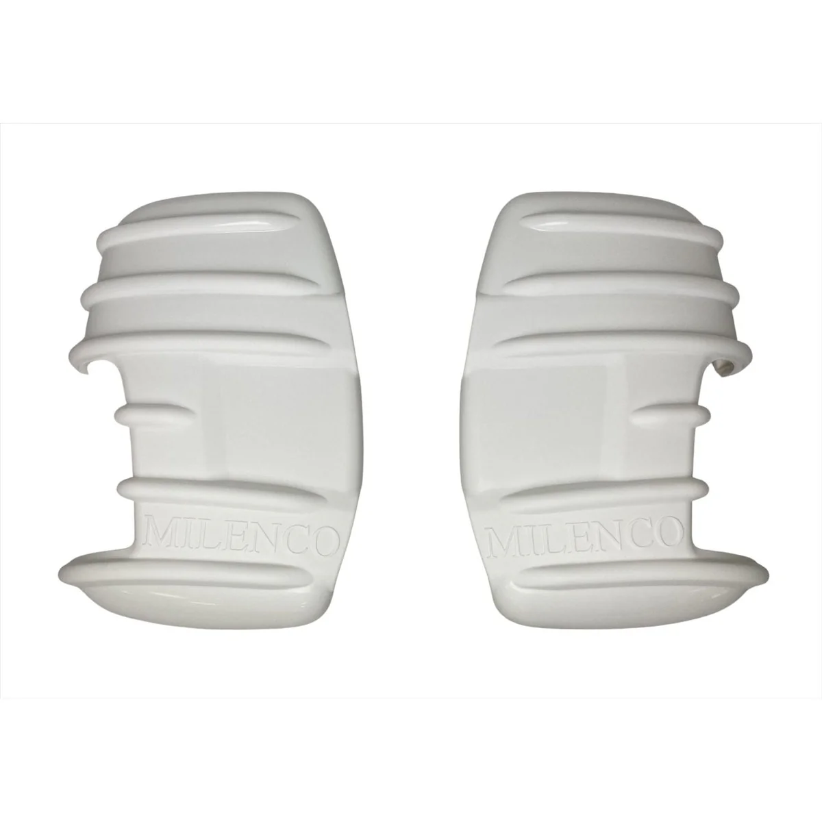 For Ford Transit Mark 8 Mirror Protectors White Pair - Twin Arm Model Only Milenco