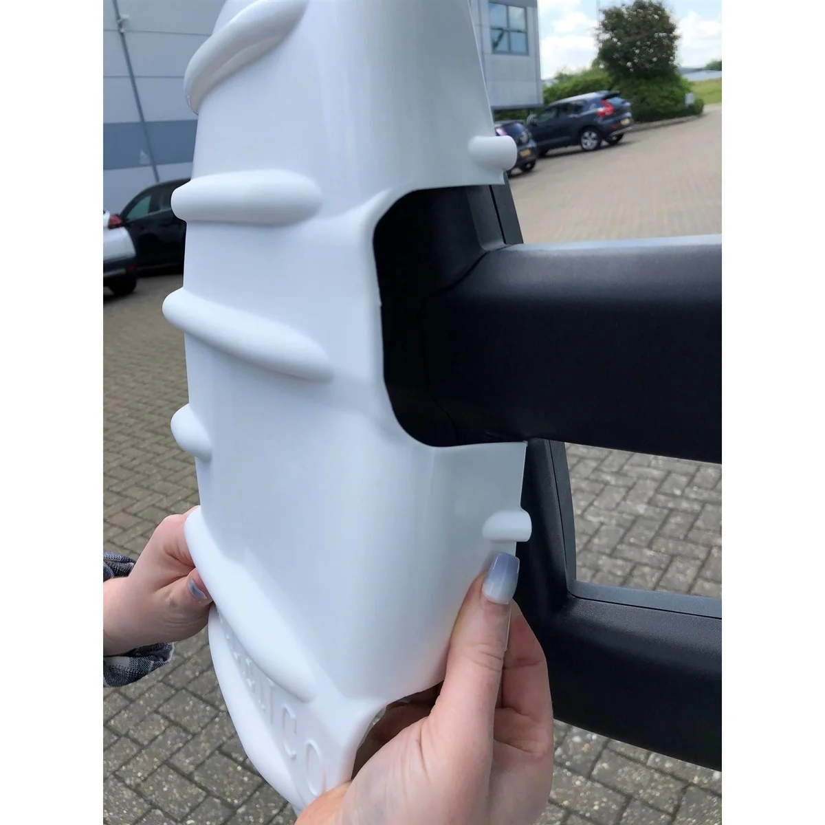 For Ford Transit Mark 8 Mirror Protectors White Pair - Twin Arm Model Only Milenco - Image 7