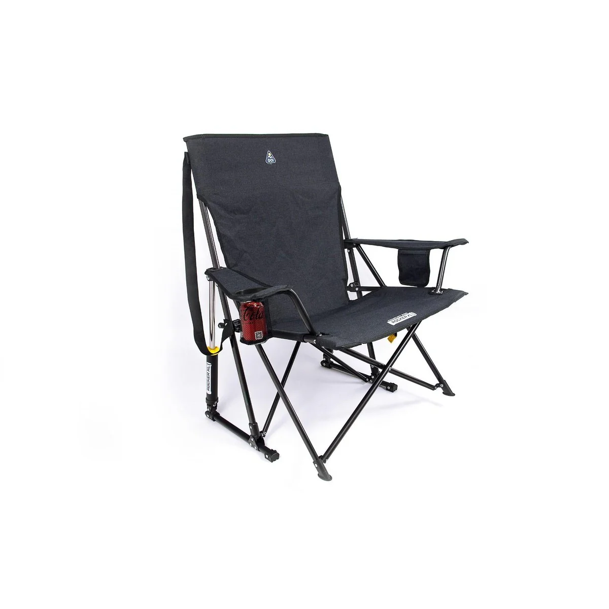 GCI Outdoor Comfort Pro Rocker XL Camping Rocking Chair - Heathered Charcoal - Image 2