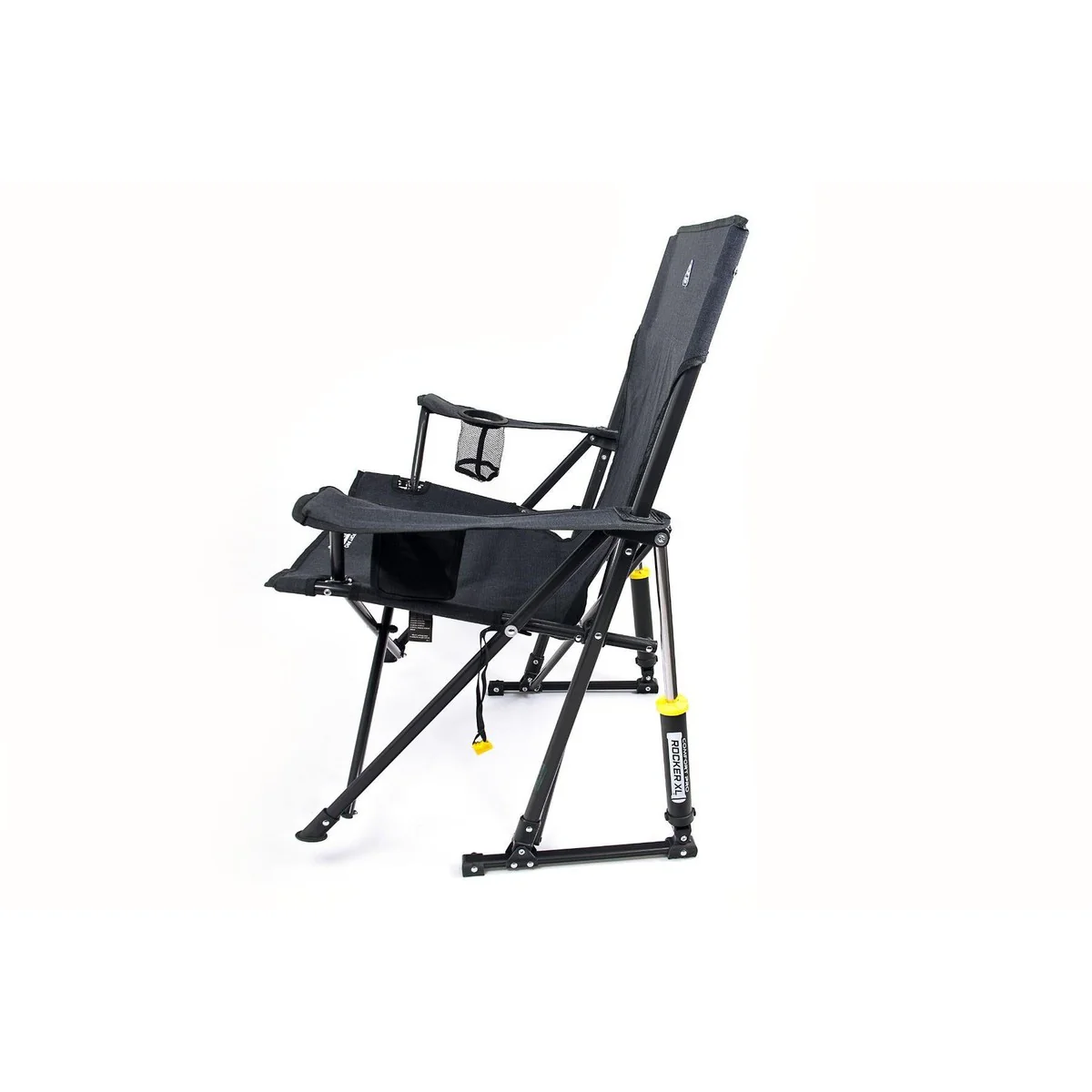 GCI Outdoor Comfort Pro Rocker XL Camping Rocking Chair - Heathered Charcoal - Image 3