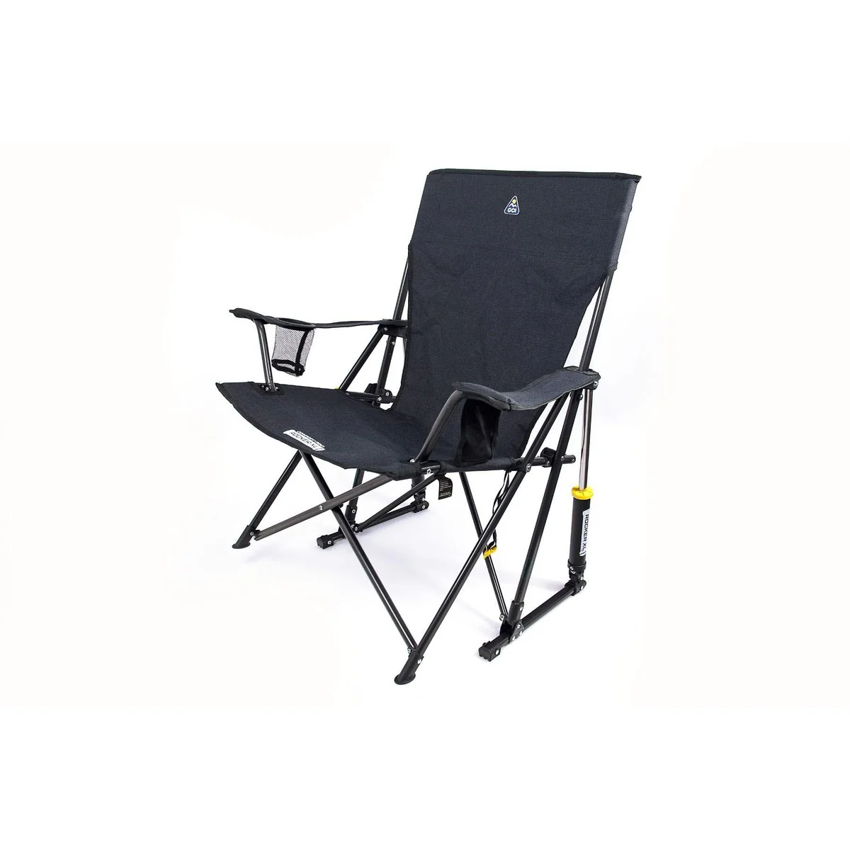 GCI Outdoor Comfort Pro Rocker XL Camping Rocking Chair - Heathered Charcoal - Image 4