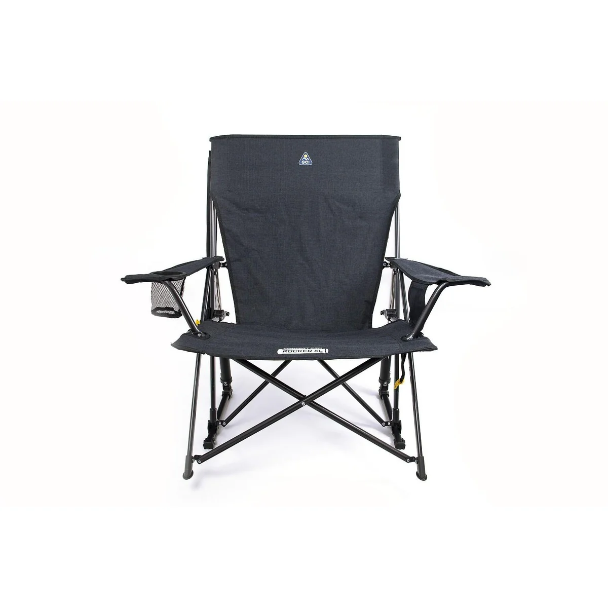 GCI Outdoor Comfort Pro Rocker XL Camping Rocking Chair - Heathered Charcoal - Image 5