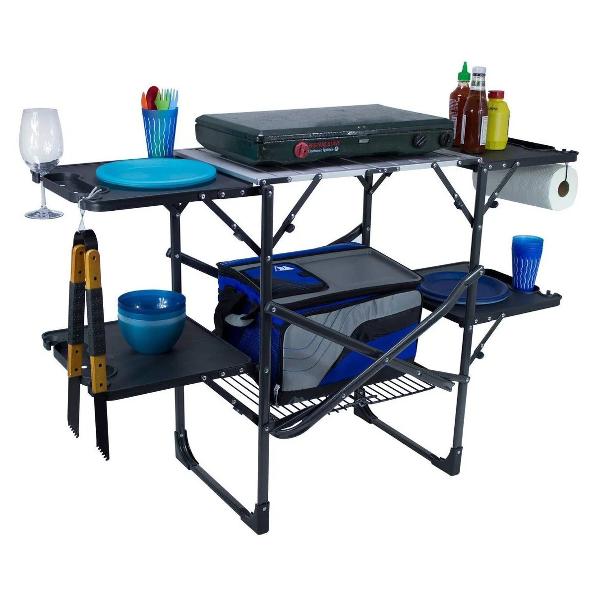 GCI Outdoor Slim-Fold Cook Station Portable Camping Kitchen - Image 2
