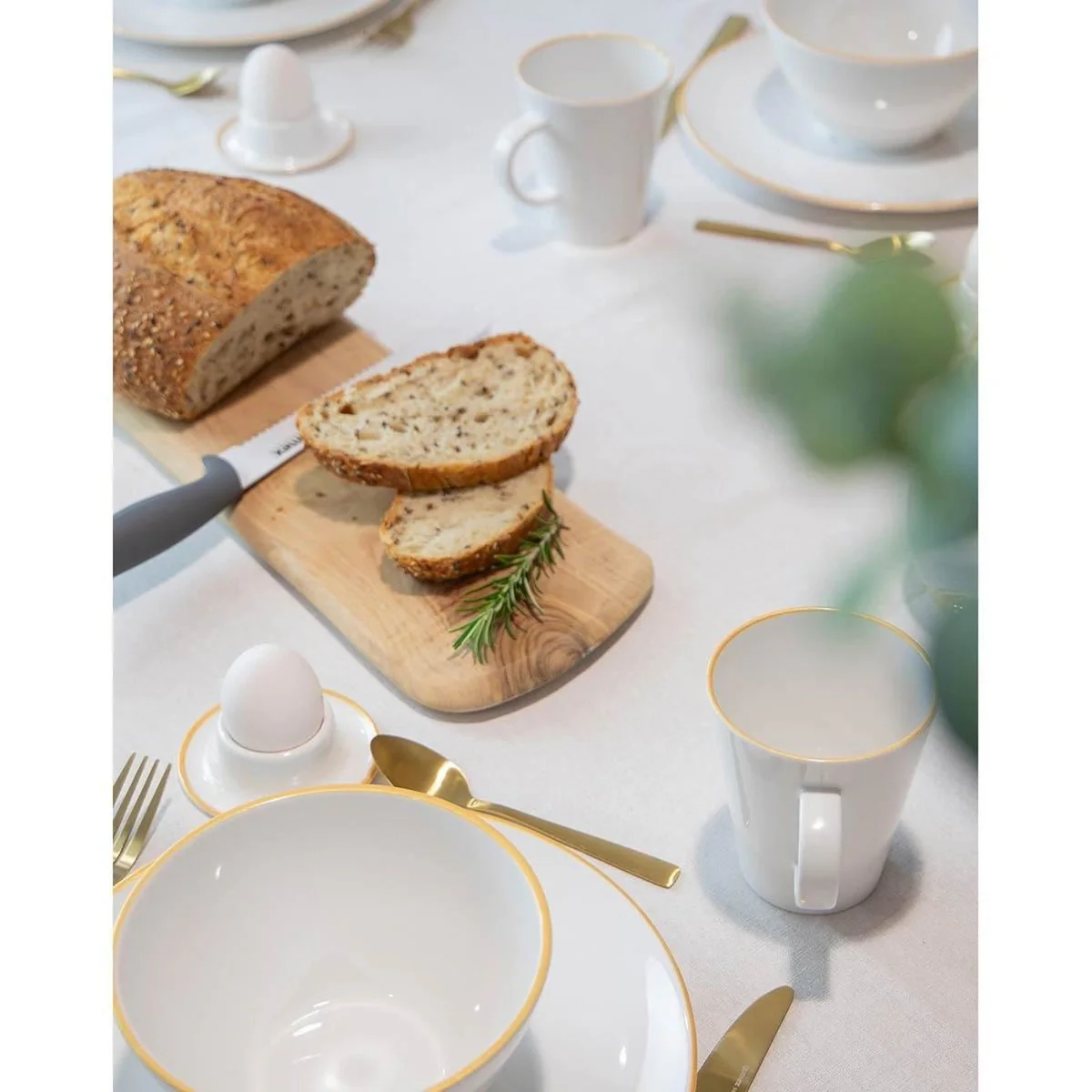 Gimex Linea Line Mug Gold 350ml 4 Pieces - Image 2