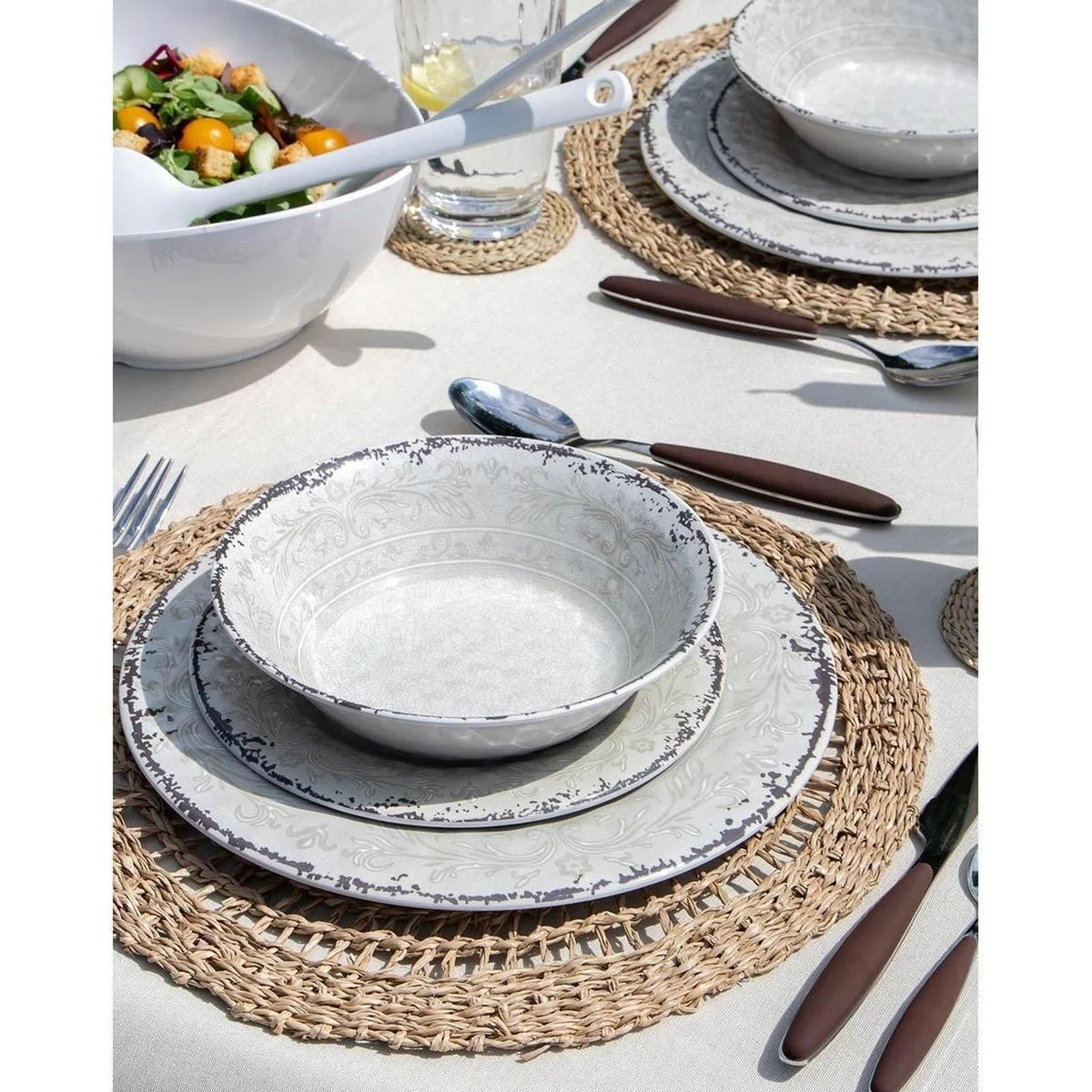 Gimex Stone Line Tableware Sand 12 Pieces - Image 2
