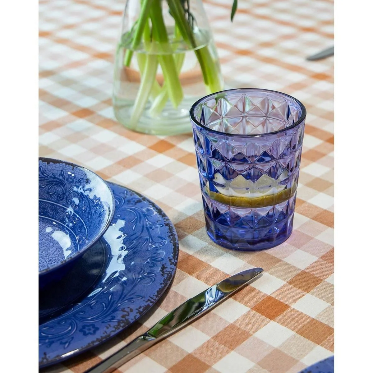 Gimex Stone Line Water Glass Azure 480ml 2 Pieces - Image 2