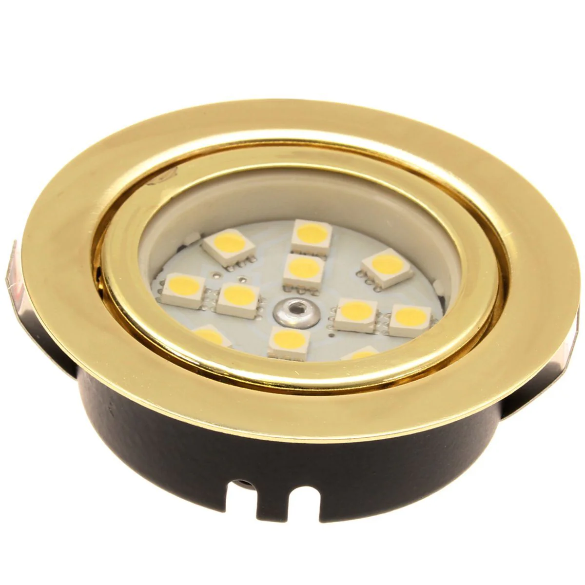 Gold (Brass) Recessed LED Downlight Unswitched