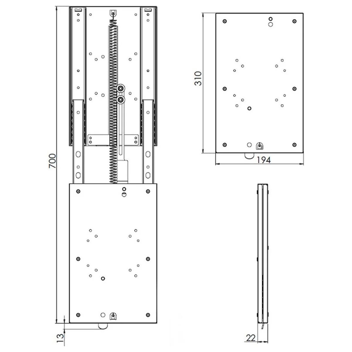 Height Adjustable Pivoting LCD Bracket for Mobile Homes - Image 2