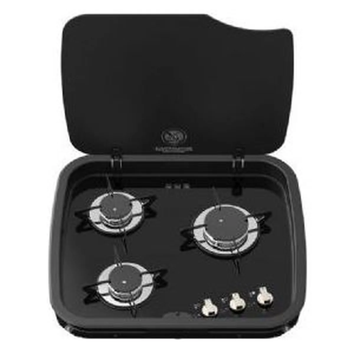 Hob Topline 169 3 Burner 12V Ign Black Glass/Lid SHB16998-SP