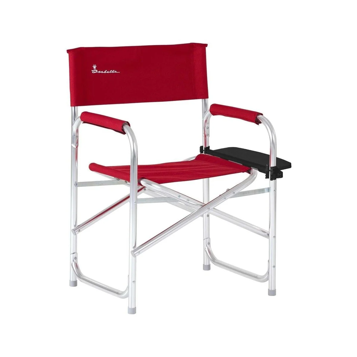 Isabella Lightweight Red Aluminium Folding Directors Chair Side Table - Image 2