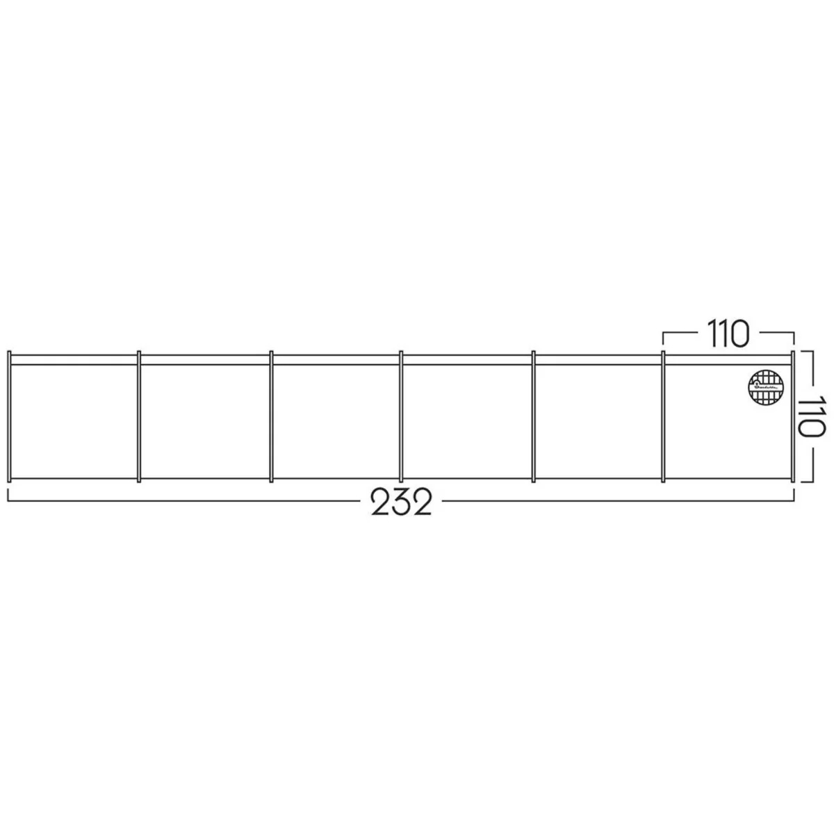 Isabella Windscreen 6 Sided Grey - Image 4