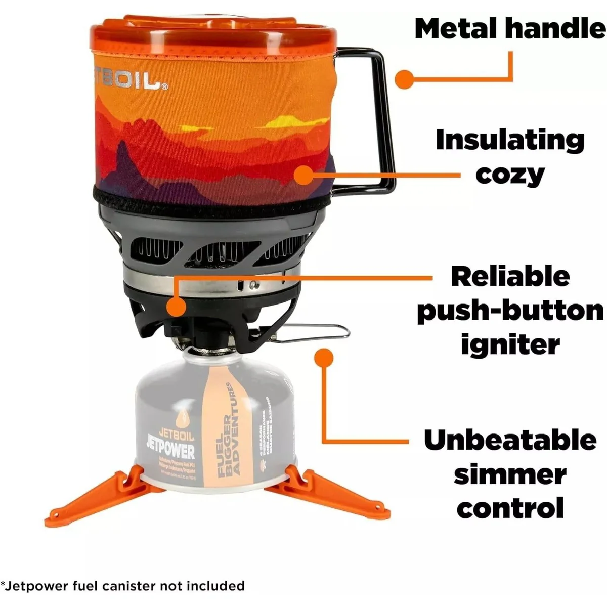 Jetboil Minimo Cooking System Camping Stove MNMSS Sunset - Image 4