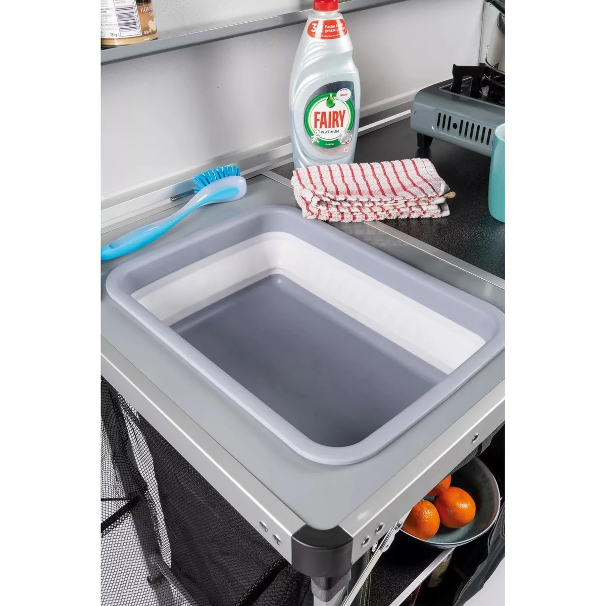 Kampa Dometic Chieftain Portable Camping Field Kitchen Stand And Sink Cupboard - Image 3