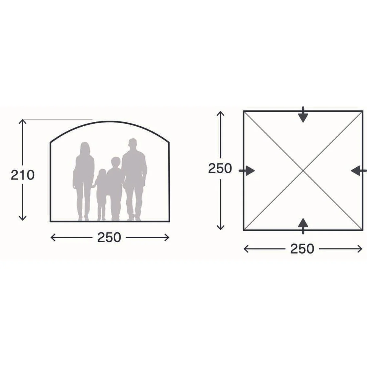 Kampa MOD 250 Dune Modular Shelter Tent Awning - Image 9