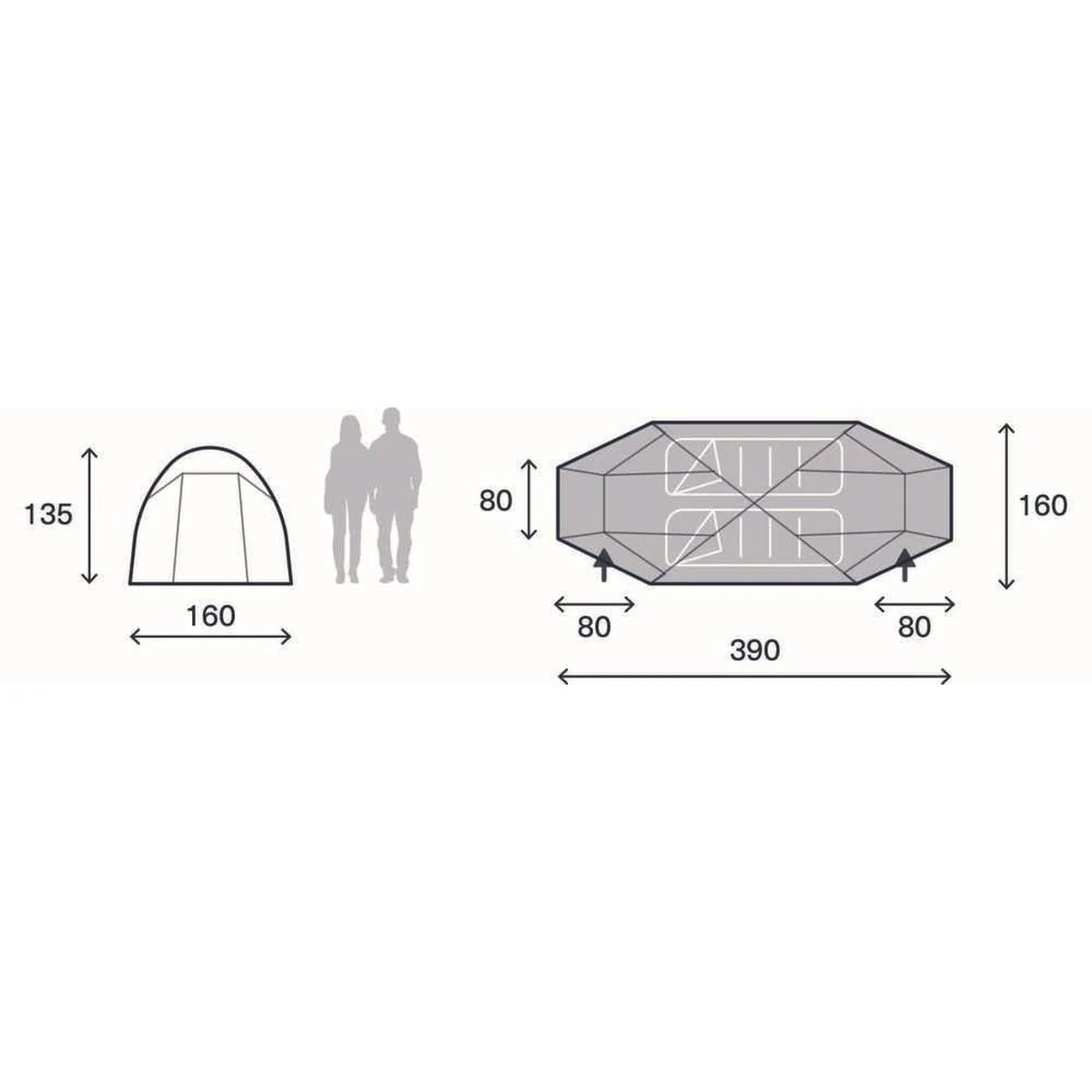 Kampa Mossborn 02 Aegean 2 Person Poled Tent - Image 12