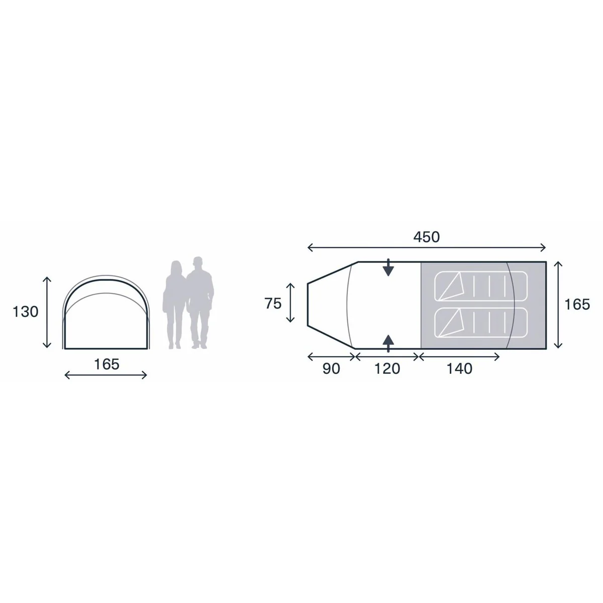 Kampa Wanderlight 02 Aegean Tent 2 Person Lightweight Tent - Image 5