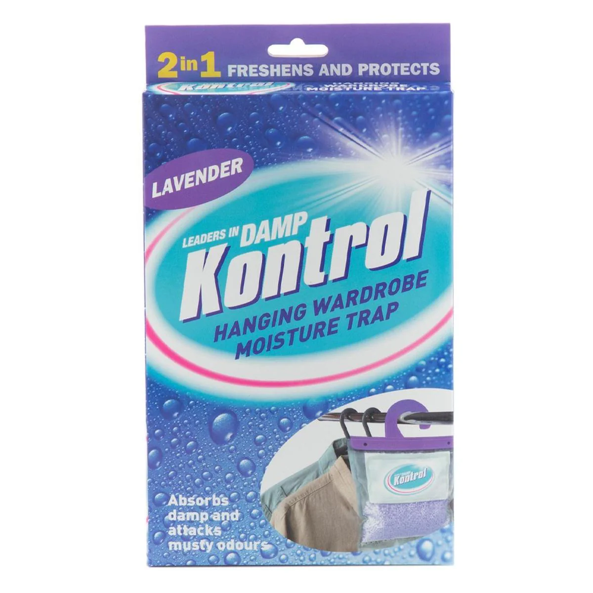 Keep Your Wardrobe Fresh with Kontrol Hanging Moisture Trap Lavender Scent (1L)