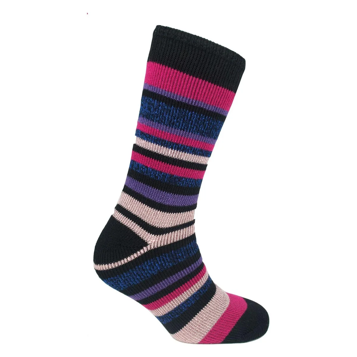 Ladies thermal insulated striped socks (assorted colours) 2628 - Image 3