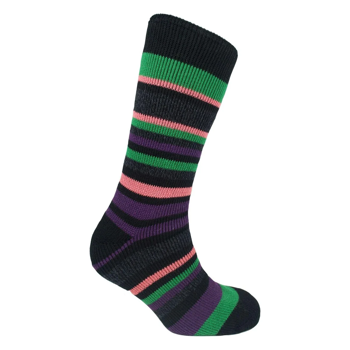 Ladies thermal insulated striped socks (assorted colours) 2628 - Image 4