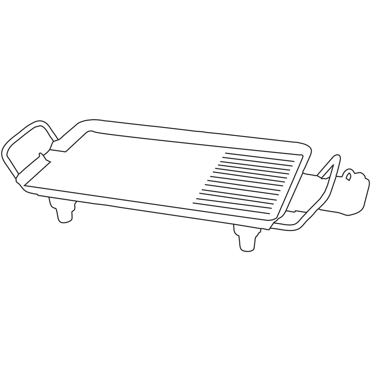 Large low wattage healthy griddle (40 x 23.5 x 9cm) K0012 - Image 2