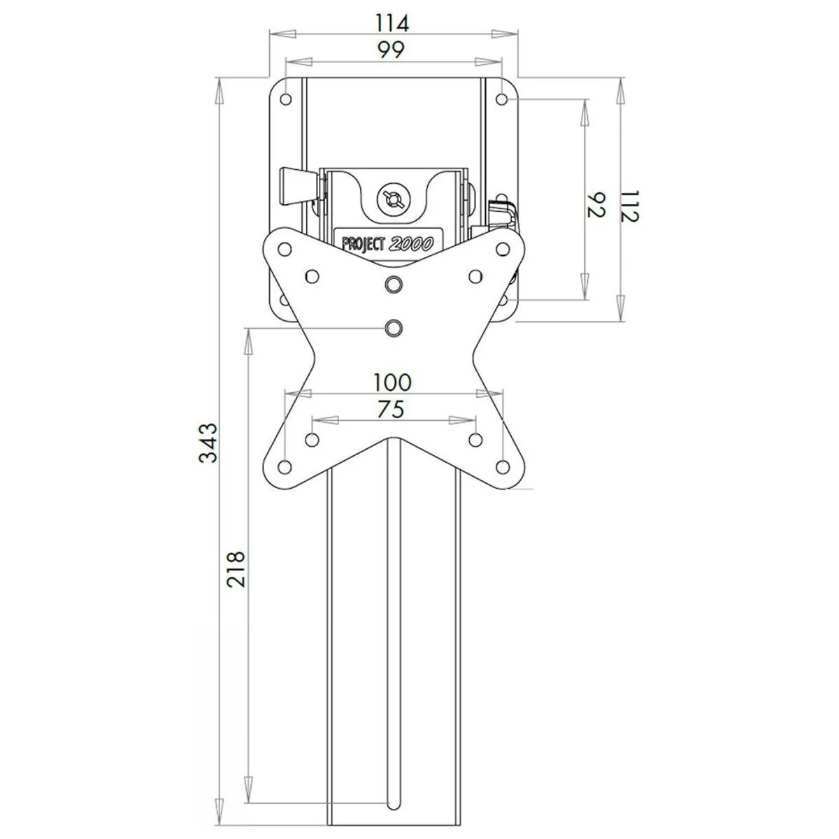 LCD TV Hinged Bracket (Ceiling Mount) for Campervans - Image 2