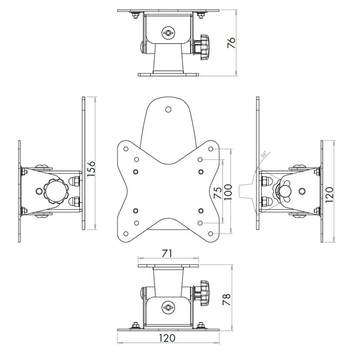 LCD TV Tilting Bracket (Wall Mount) for RVs - Image 2