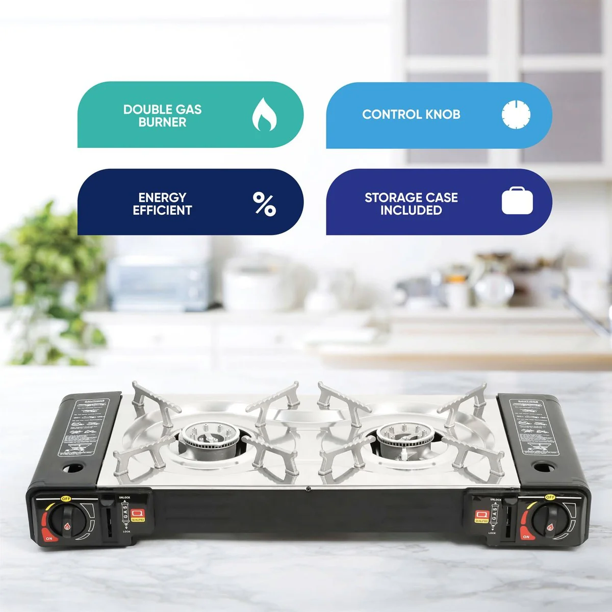 Leisureiwze Gourmet2 Double burner portable gas Cooking stove - Image 3