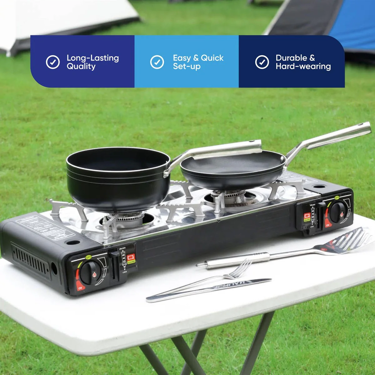 Leisureiwze Gourmet2 Double burner portable gas Cooking stove - Image 4