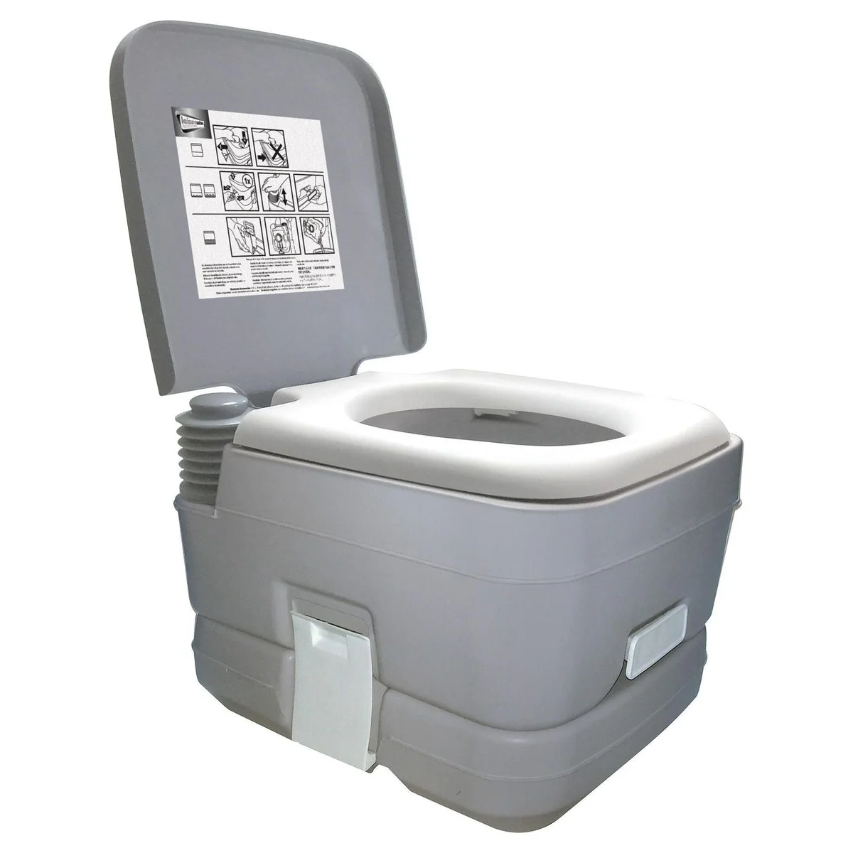 Leisurewize 10L Camping Lightweight Flushing Toilet - GREY - Image 2