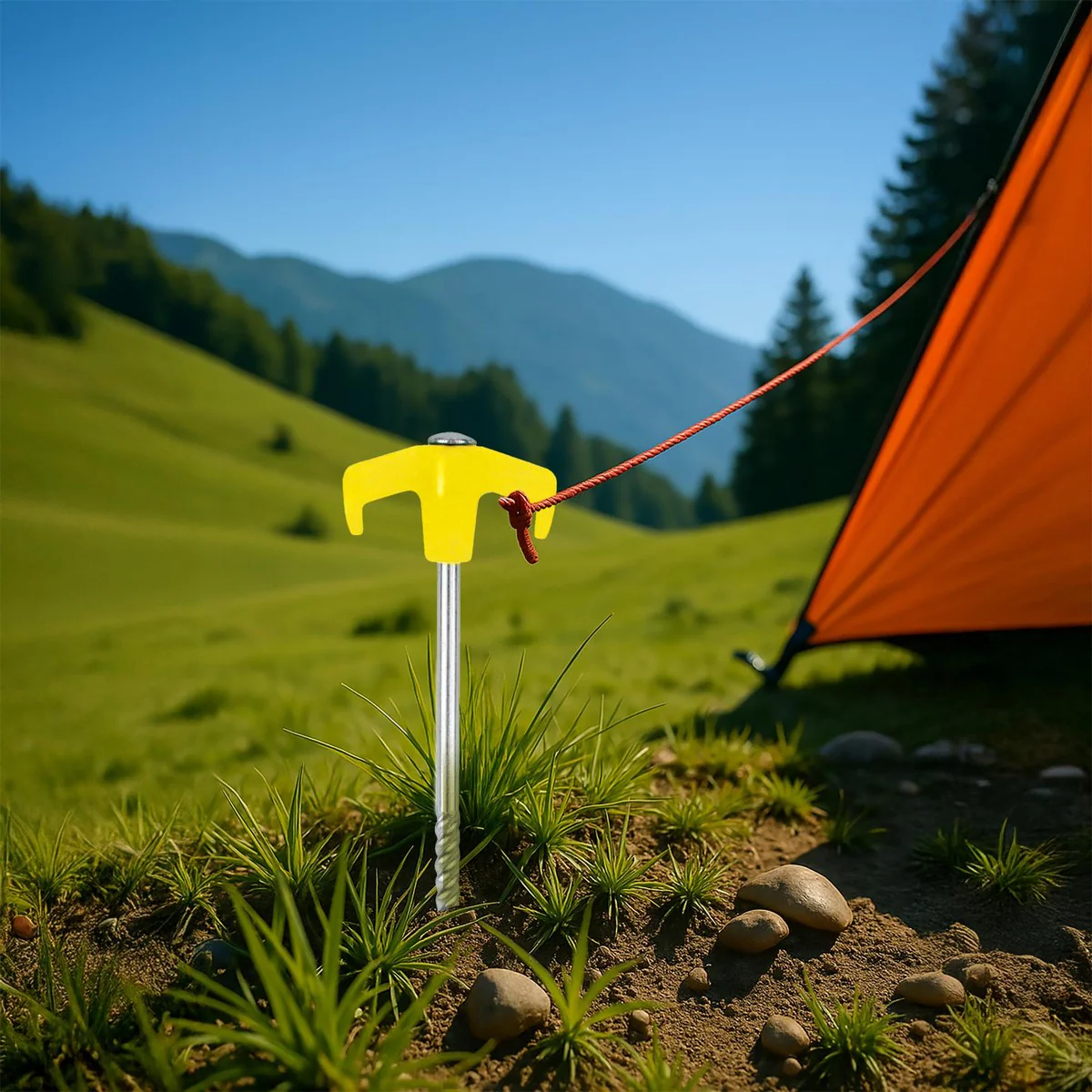 Leisurewize 20 Pcs Heavy Duty Pile Driver Tent Rock Pegs Set 7x200mm - Image 3