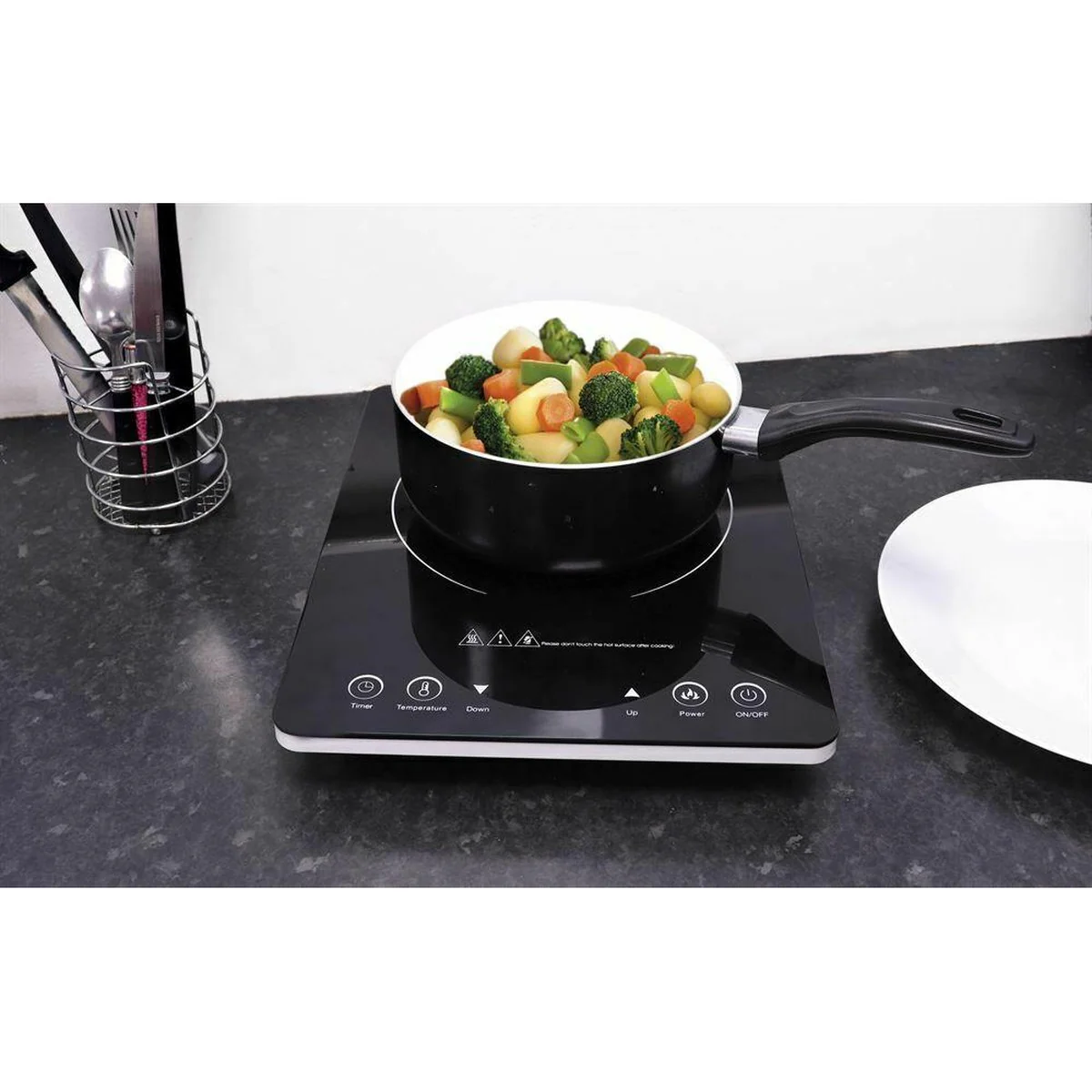 Leisurewize Camping Caravan Motohome Home Low Watt Cooking Glass Hob Plate Stove - Image 5
